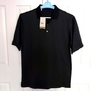 Cutter & Buck Collection Black Polo Shirt Diamond Style Size Medium